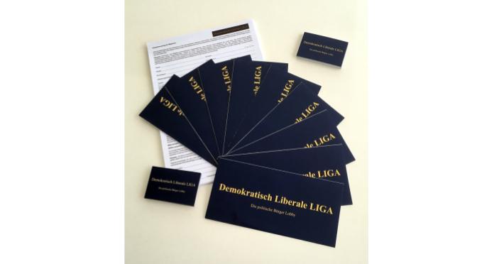 Werbematerial für „Demokratisch Liberale LIGA“ eingetroffen und ab sofort beziehbar!